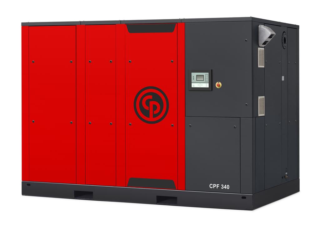 CPF 175 340 PRODUCT DESCRIPTION The CHICAGO PNEUMATIC CPF 175-340 compressor is a quiet, complete and ready-for-use unit for the production of compressed air in industrial applications.