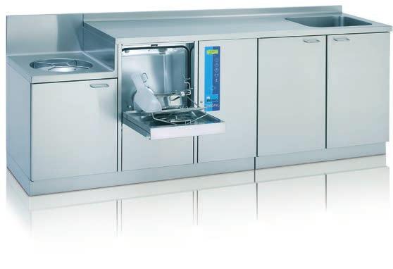 TopLine combined care units hygiene security for all requirements SAN 24 W TopLine 40 with slop sink, wash basin, work surface and cabinet 1000 mm A combined care unit with a large 1000 mm wide