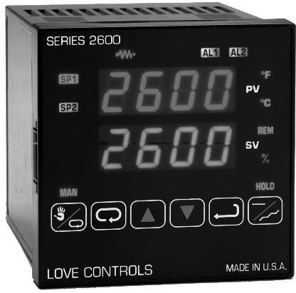 Bulletin 949-1194 INSTRUCTIONS FOR THE 2600 SERIES MICROPROCESSOR BASED TEMPERATURE /PROCESS CONTROL LOVE LOVE CONTROLS a Division of Dwyer Instruments,