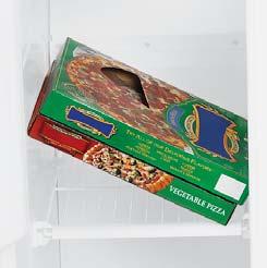 Store large items easily. Deli trays, frozen pizzas and sheet cakes fit flat!