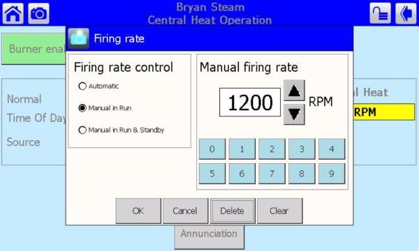 2.14 Firing Rate Control Page Operation Firing Rate Box 2.2.13 Modulation Configuration Configure Modulation Configuration Figure 29 Modulation Configuration The modulation configuration page is used to set the modulation range of the boiler.