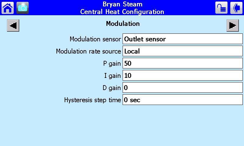CONFIGURE CH - CENTRAL HEAT CONFIGURATION (page) Modulation Note: The boiler will shut down on high limit if not turned off remotely when the burner on/off option is used. 2.