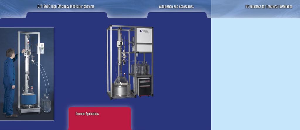 9600 High Efficiency Distillation Systems T he 9600 is a high efficiency fractional distillation system