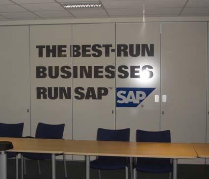 Lobby Employee workspace Avoid light-projecting the SAP logo.