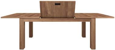 STRETCH, KUBUS & KUBUS HORECA TEAK Stretch dining table, legs 10 x 10 cm 11947 140/220 140 76 cm 11948