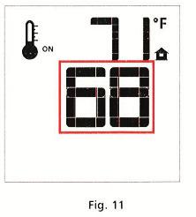 To adjust the temperature, press the Up or Down Arrow Keys until the desired Set Temperature is displayed. Fig.64. Fan Control The fan speed can be adjusted through six settings.