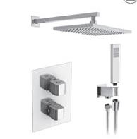 15 AM 641163 concealed thermostatic shower valve with two outlets ceramic diverter and stop