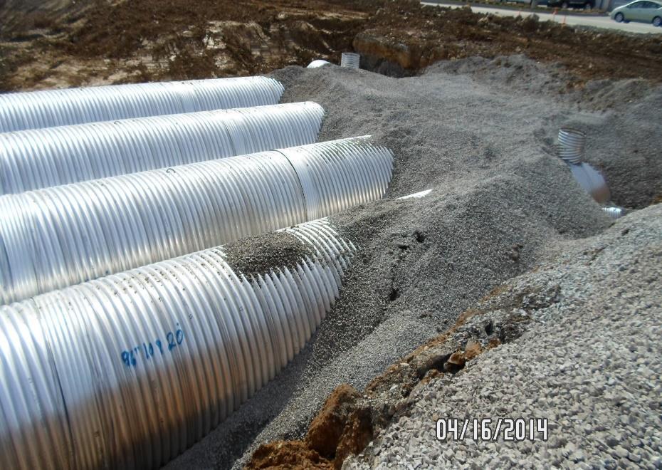 Site Observations Underground Detention / Infiltration Basins Installation of Underdrain Outlet Control Facility and Outfall Pipe Basin Dimensions Minimized Compaction