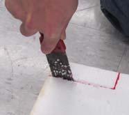 Cut the insulation panel as marked in the previous step (Figure 30). Figure 30: Cut foam insulation Install cable tie c.