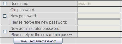 4.12 USERNAME/PASSWORD SETTING ON THE WWW REMOTE INTERFACE WWW Remote Interface s user name and/or passwords can be edited on the Username/Password setting display. Figure 4.34.
