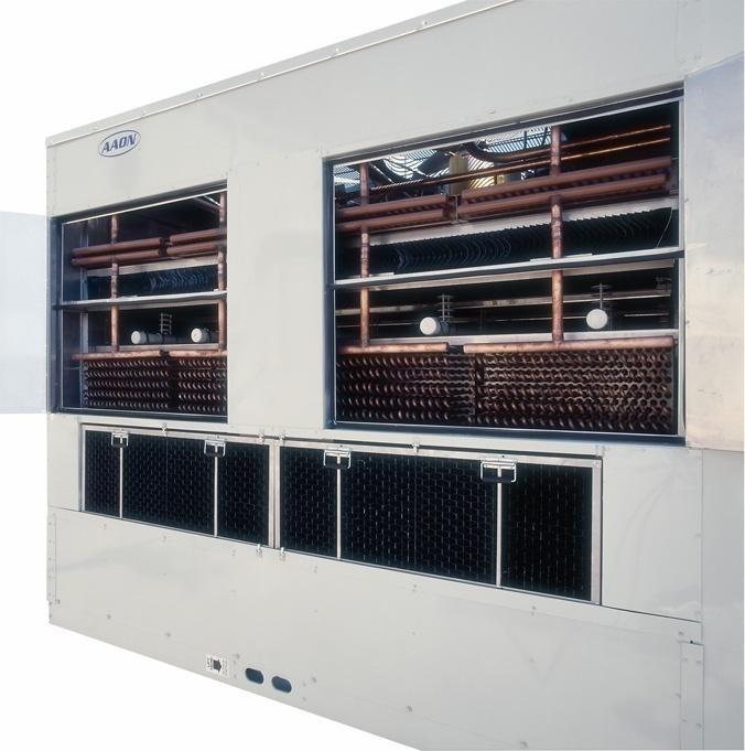 Evaporative Condensing Considerably higher efficiencies over the aircooled models Energy savings of 20-40% depending on site location Air-Cooled De-superheater Lower condensing