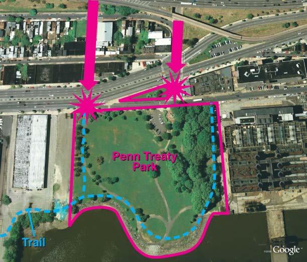 Penn Treaty Park Improvements Leverage existing park, link to trail and greenway