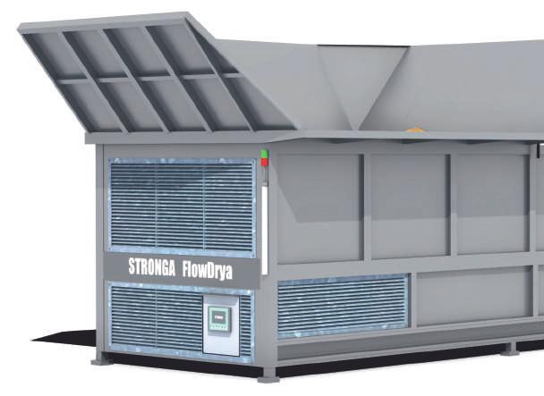 FLOWDRYA HIGHLIGHTS & BENEFITS FLARED WET MATERIAL HOPPER The high capacity flared hopper is designed with smooth sloping sides to funnel materials onto