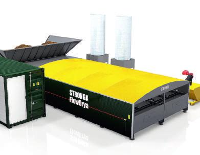 * Capacity dependent on material to be dried. The top deck moving floor in-feed system delivers the biggest wet material in-feed capacity for the longest loading intervals.
