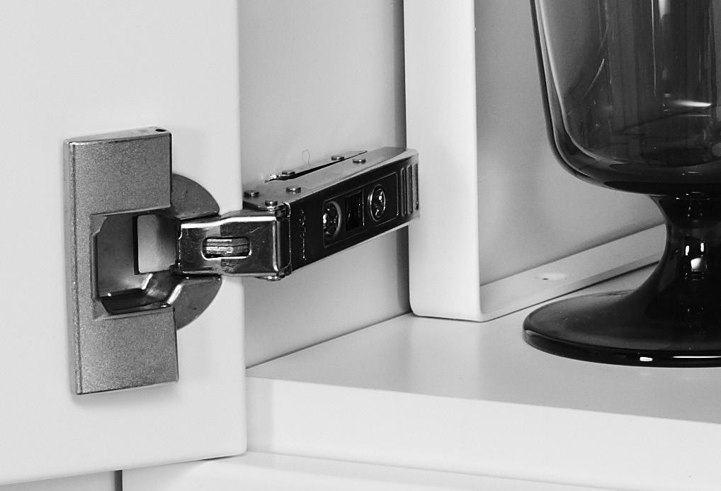 Hinges with a wide angle With UTRUSTA hinges you can open your kitchen cabinets doors a full up to 153 and easily reach what you need.