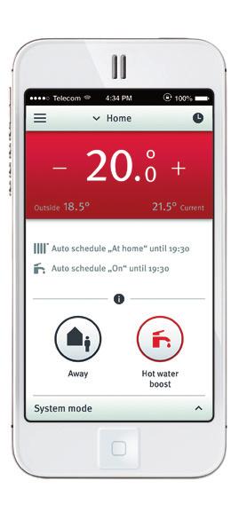 for Apple and Android devices to manage heating and hot water on the go Simple and straightforward installation - installed and running in less than 30 minutes Easy and intuitive interface - fast and