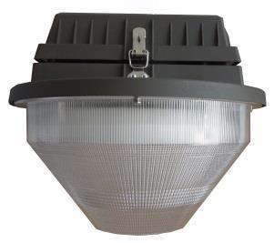 Garage Light: Optional 12 Square or 15 Conical Wattages Available: 40-150W Surface or Pendant Mount Options Die-Cast, Powder Coated Aluminum Body
