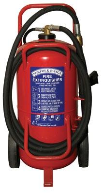 EN 1866 Approved Wheeled Extinguishers The Norfolk foam/powder wheeled extinguisher range is deployed in high risk areas covering Class A and B fires.