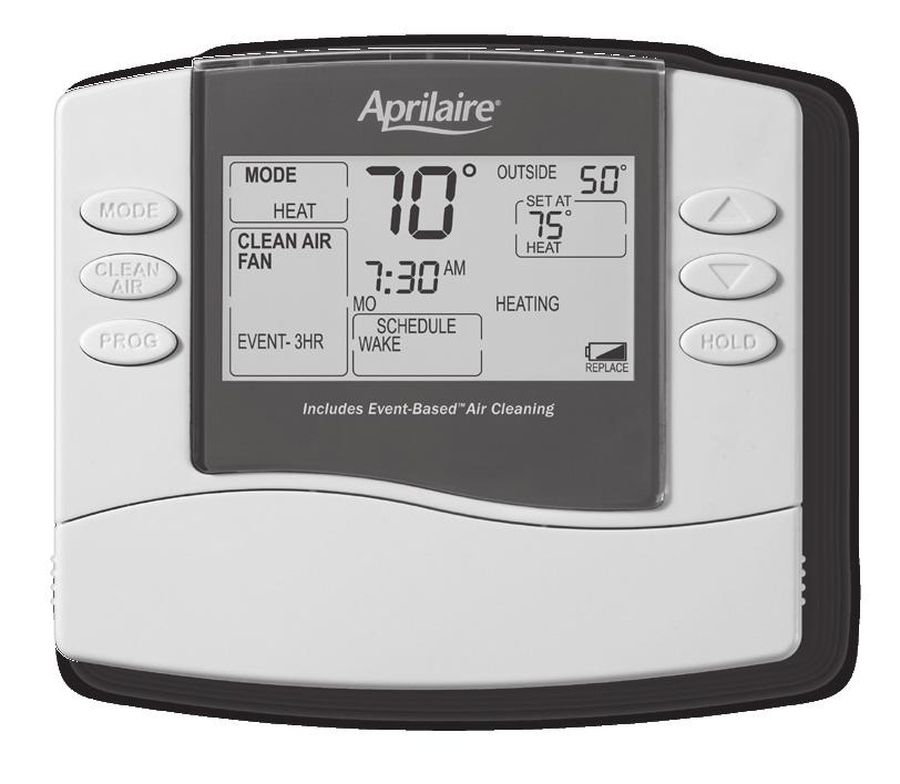 Model 8476 Thermostat with Event-Based Air Cleaning Safety