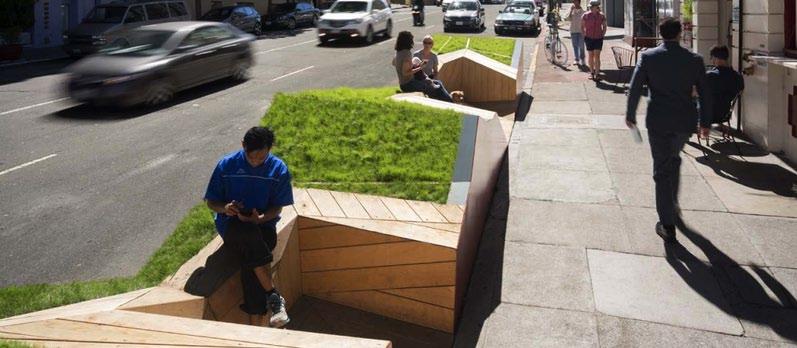 Parklets promote a low-cost, easily implementable approach to public space improvement through projects that energize and