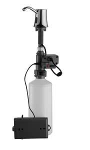 20365 AUTOMATIC FOAM SOAP DISPENSER A foam drop is dispensed out of the nozzle on unit bottom each time its battery-operated sensor is activated. Capacity: 34 oz.