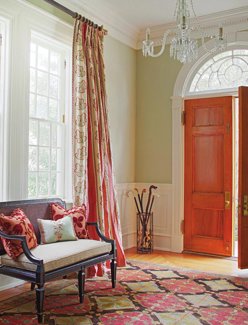 andrew and anke Berlin refurbished the stately cypress doors at the entrance to their late-1880s charleston, South carolina, home.