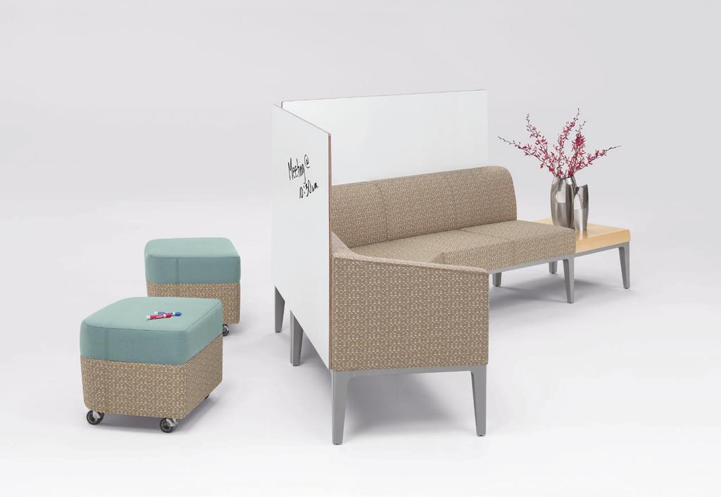 collaborative & multi-functional areas > love seat #6120-r > right arm only, as seated > lounge chair #6145 > 120-degree corner unit > love seat #6120 > table
