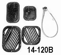 90 RF 14-143 SEAL, Heater to DEFROSTER DUCT, square sponge seal not included in 57 heater gasket sets 8.