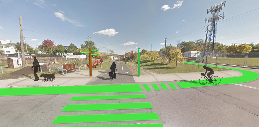 IMPROVED STREETSCAPE / BIKE PATH / PART OF THE NEIGHBORHOOD TRANS.