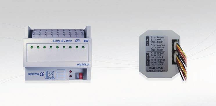 LINGG&JANKE Extensive selection of potential free inputs for DIN rail or in wall mounting, as well as 230VAC, 8 48VDC inputs.