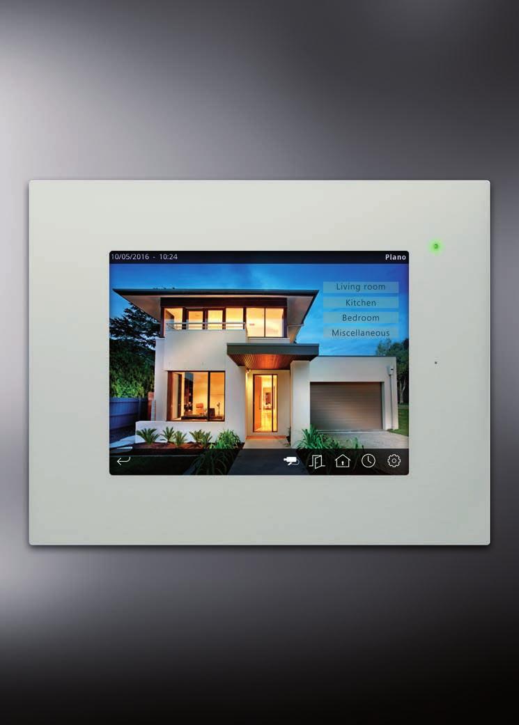 VISUALIZATION HC2L-KNX 0" Touch Display with integrated web server Iddero In addition to the functionality of the 5," HC KNX version, it has: 0" TFT LED Colour panoramic touch display Integration of