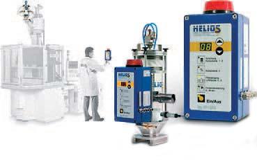 HELIOS conveying technics for capacities up to 30 kg/h Simultaneous conveying and mixing at any rate desired The HELIOS mixing hopper loader is developed for capacities from 0,1 kg/h to 30