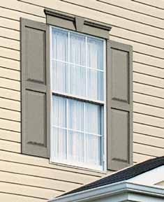 Window Header Add a sophisticated touch with simple installation Keystone included with each window header Combine with shutters to completely enhance windows