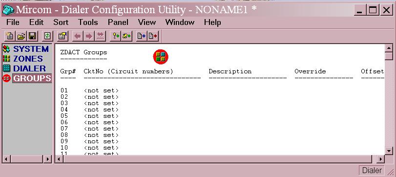 Configuration & LCD Operation Grouping Inputs Select the GROUPS menu on the left and you will see the following screen.