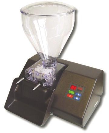 Fillings can be quickly and easily altered by simply changing the hoppers.