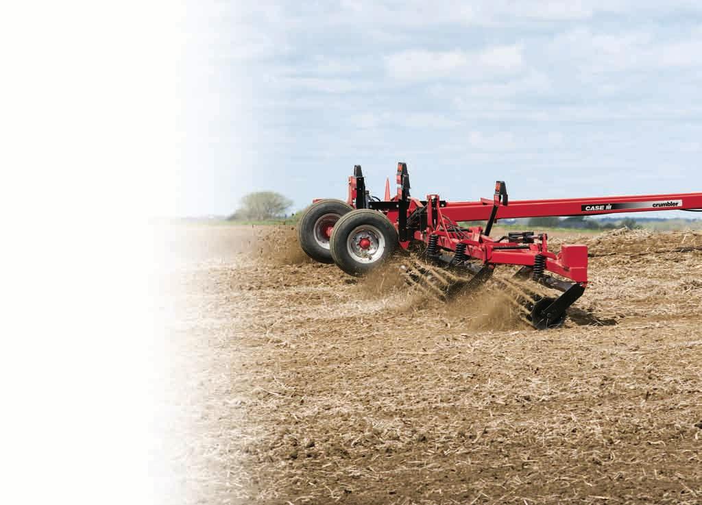 THE FINAL TOUCH CRUMBLER SEED BED FINISHER The Case IH crumbler combines with the tiger-mate 200 to complete all of your secondary tillage in one pass.