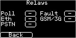 If you click on the box you can toggle through which relay you wish to assign for this fault report and note the same relay can be used for multiple path fault indication.