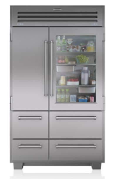 Refrigerator/Freezer with Glass door