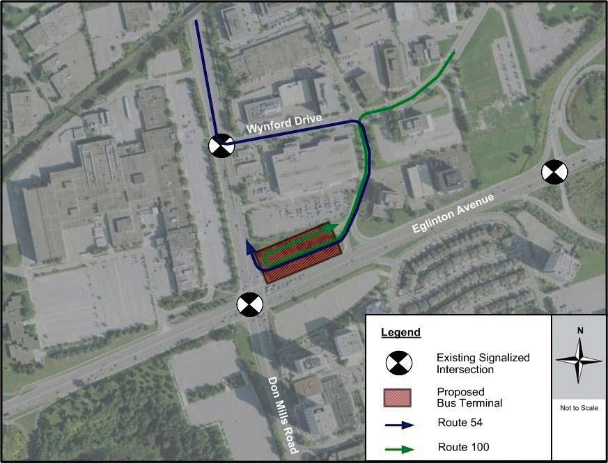 Toronto Transit Commission/City of Toronto 3.5.8 Don Mills to Kennedy Road 3.5.8.1 Ferrand Stop The Ferrand Stop will be located at the intersection of Eglinton Avenue and the Don Valley Parkway southbound off ramp.