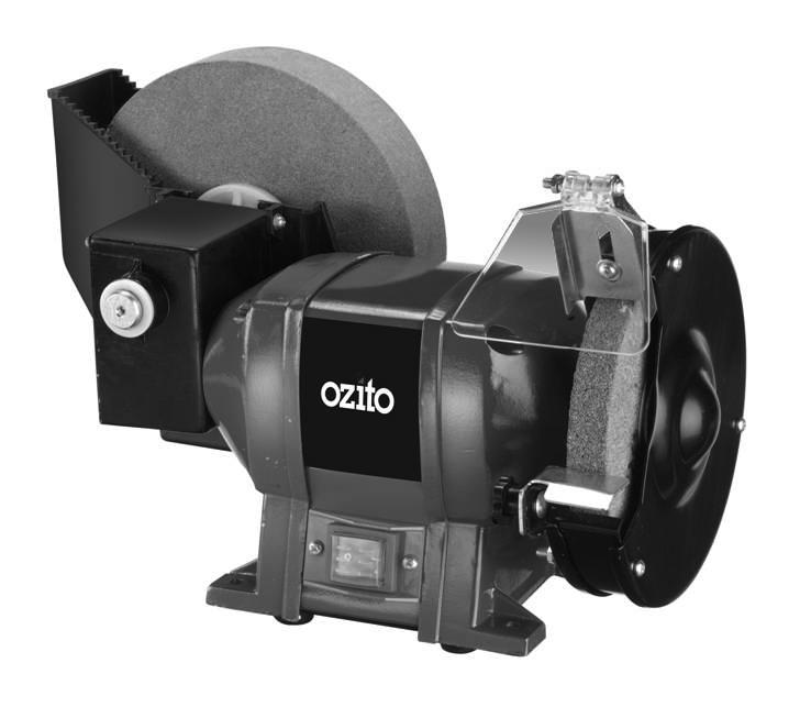 Wet & Dry Bench Grinder 200/150mm Instruction Manual 3 Year Replacement Warranty OZWDBG250WA! warnings and instructions may result in electric shock, fire and/or serious injury.