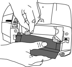 5. Insert the battery into the compartment. Appendix B 6. Then replace the cover, help card tray, and screws.