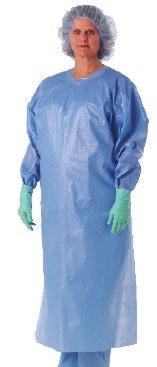 Protective Apparel Gowns and Shoe Covers Gowns and Shoe Covers Quick, Easy Removal Over-the-head style with apron neck and breakaway design simplifies gown donning and removal.
