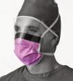 Protective Apparel Face Protection Fluid-Resistant Surgical Face Mask with Shield Optically