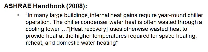 Another common example of such a system would be a variable air volume operating during the warmer spring, summer and fall months.