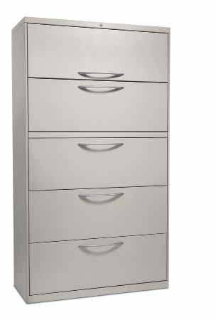 side filing Magnetic label holders identify contents within drawers Ridgeline Lateral