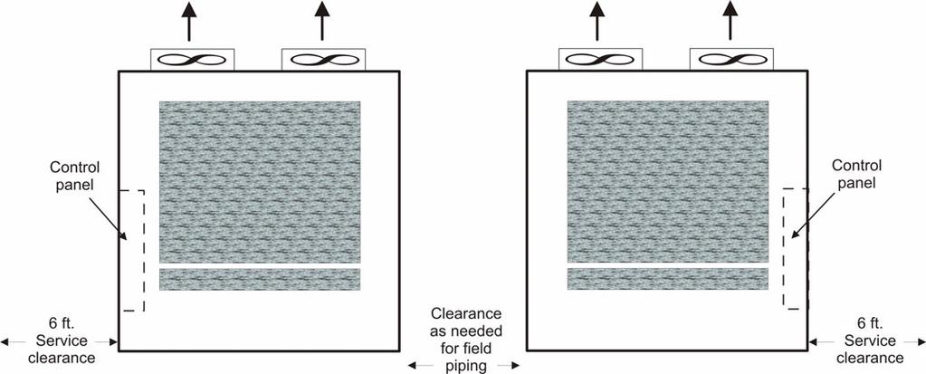 135C Side by Side Service Clearances Figure 8: