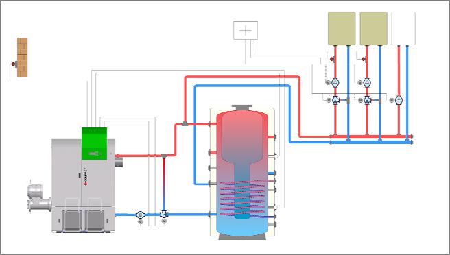 4 Installing the heating system HDG hydraulic systems Hydraulic system 3 OT A4 F4 CCT CCT2 DH A7/8 ST RT Bt F5 A5 A9/0 F9 A2 Bb Figure 4/54 - Hydraulic system 3 HDG Compatronic OTS ST RT Bt Bb