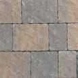 Three different sized pavers go together in a running bond to show a consistent and unique look.