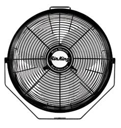 INDUSTRIAL GRADE MULTI MOUNT FANS Smaller industrial or commercial areas such as loading docks, fitness centers, restaurants Cool employees at workstation(s) 12" - 14" for individual, 18" for