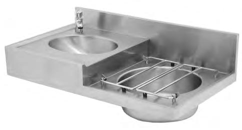 hospital Products Hospital Products DSBC Drip Sink & Basin Combination Franke Model DSBC Drip sink wash hand basin combo unit manufactured from 1,2mm thick grade 304 stainless steel with grid,